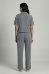 Zivame Knit Cotton Loungewear Set - Monument — thumbnail 2