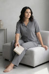 Zivame Knit Cotton Loungewear Set - Monument — thumbnail 5
