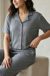 Zivame Knit Cotton Loungewear Set - Monument — thumbnail 6