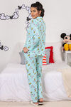 Zivame X Disney Mickey Mouse Knit Cotton Pyjama Set - Blue N Print — thumbnail 3