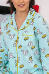 Zivame X Disney Mickey Mouse Knit Cotton Pyjama Set - Blue N Print — thumbnail 5