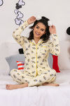 Zivame X Disney Donald Duck Knit Cotton Pyjama Set - Yellow N Print — thumbnail 4
