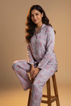 Zivame Satin Pyjama Set - Drizzle — thumbnail 1