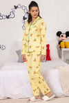 Zivame X Disney Pluto Knit Cotton Pyjama Set - Yellow N Print — thumbnail 2