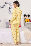 Zivame X Disney Pluto Knit Cotton Pyjama Set - Yellow N Print — thumbnail 3