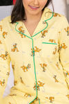 Zivame X Disney Pluto Knit Cotton Pyjama Set - Yellow N Print — thumbnail 5