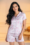 Zivame Satin Short Set - Drizzle — thumbnail 1