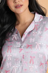 Zivame Satin Short Set - Drizzle — thumbnail 4