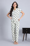 Zivame Mickey and Friends Knit Cotton Pyjama Set - Almost Aqua — thumbnail 2