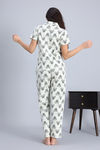 Zivame Mickey and Friends Knit Cotton Pyjama Set - Almost Aqua — thumbnail 3