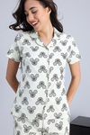 Zivame Mickey and Friends Knit Cotton Pyjama Set - Almost Aqua — thumbnail 5
