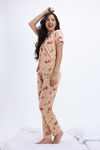 Zivame Knit Cotton Pyjama Set - Apple Blossom — thumbnail 2