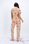 Zivame Knit Cotton Pyjama Set - Apple Blossom — thumbnail 3