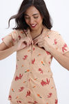 Zivame Knit Cotton Pyjama Set - Apple Blossom — thumbnail 5