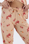 Zivame Knit Cotton Pyjama Set - Apple Blossom — thumbnail 7
