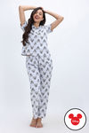 Zivame Mickey and Friends Knit Cotton Pyjama Set - BrightWhite — thumbnail 1