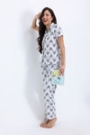 Zivame Mickey and Friends Knit Cotton Pyjama Set - BrightWhite — thumbnail 4
