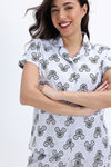 Zivame Mickey and Friends Knit Cotton Pyjama Set - BrightWhite — thumbnail 5