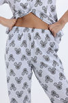 Zivame Mickey and Friends Knit Cotton Pyjama Set - BrightWhite — thumbnail 6