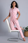 Zivame Knit Cotton Pyjama Set - Crystal Rose — thumbnail 4