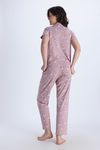 Zivame Knit Cotton Pyjama Set - Deauville Mauve — thumbnail 4