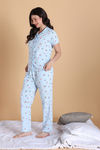 Zivame Knit Cotton Pyjama Set - Nantucket Breeze — thumbnail 2
