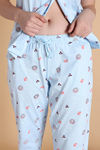 Zivame Knit Cotton Pyjama Set - Nantucket Breeze — thumbnail 7