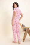 Zivame Farm Lore Knit Cotton Pyjama Set - Peony Pink — thumbnail 3