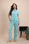 Zivame Knit Cotton Pyjama Set - Wasabi — thumbnail 2