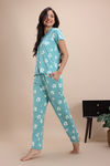 Zivame Knit Cotton Pyjama Set - Wasabi — thumbnail 3