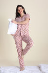 Zivame Knit Cotton Pyjama Set - Zephyr — thumbnail 1