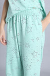 Zivame Starry Whisper Knit Cotton Pyjama Set - Mist Green — thumbnail 6