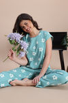 Zivame Knit Cotton Pyjama Set - Wasabi — thumbnail 1