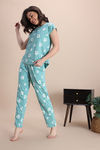 Zivame Knit Cotton Pyjama Set - Wasabi — thumbnail 3