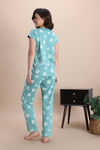 Zivame Knit Cotton Pyjama Set - Wasabi — thumbnail 4