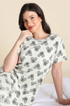 Zivame Mickey and Friends Knit Cotton Mid Length Nightwear - Almost Aqua — thumbnail 5