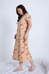 Zivame Knit Cotton Mid Length Nightwear - Apple Blossom — thumbnail 2