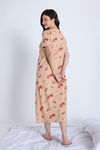 Zivame Knit Cotton Mid Length Nightwear - Apple Blossom — thumbnail 3