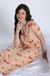 Zivame Knit Cotton Mid Length Nightwear - Apple Blossom — thumbnail 4