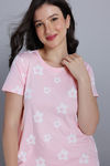 Zivame Knit Cotton Mid Length Nightwear - Blushing Bride — thumbnail 5