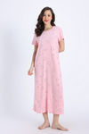 Zivame Knit Cotton Mid Length Nightwear - Crytal Rose — thumbnail 2
