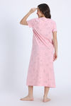 Zivame Knit Cotton Mid Length Nightwear - Crytal Rose — thumbnail 3