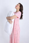 Zivame Knit Cotton Mid Length Nightwear - Crytal Rose — thumbnail 4