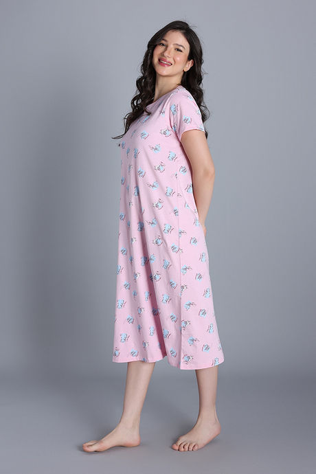 Zivame Knit Cotton Mid Length Nightwear - Fairy Tale — image 2