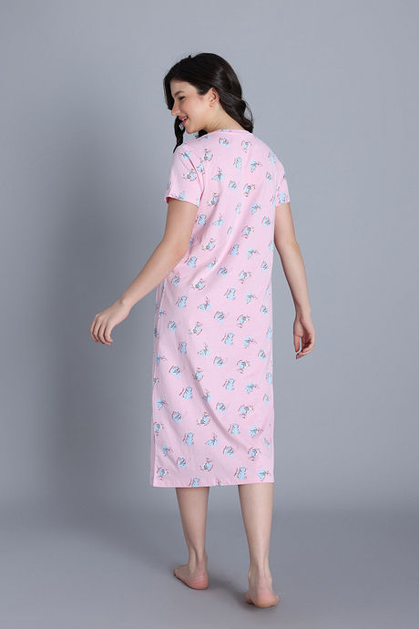 Zivame Knit Cotton Mid Length Nightwear - Fairy Tale — image 3