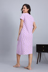 Zivame Knit Cotton Mid Length Nightwear - Lupine — thumbnail 4