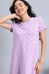 Zivame Knit Cotton Mid Length Nightwear - Lupine — thumbnail 5