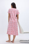 Zivame Farm Lore Knit Cotton Mid Length Nightwear - Peony Pink — thumbnail 3