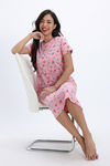 Zivame Farm Lore Knit Cotton Mid Length Nightwear - Peony Pink — thumbnail 4