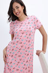 Zivame Farm Lore Knit Cotton Mid Length Nightwear - Peony Pink — thumbnail 5